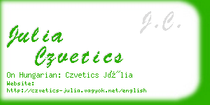 julia czvetics business card